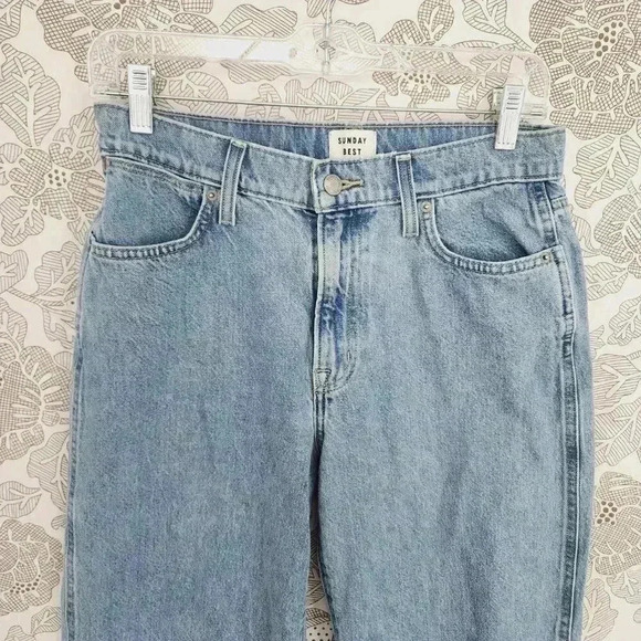 Aritzia Sunday Best Women's Baggy Jeans High Rise 100% Cotton Size 26 Wide Leg - Picture 3 of 7